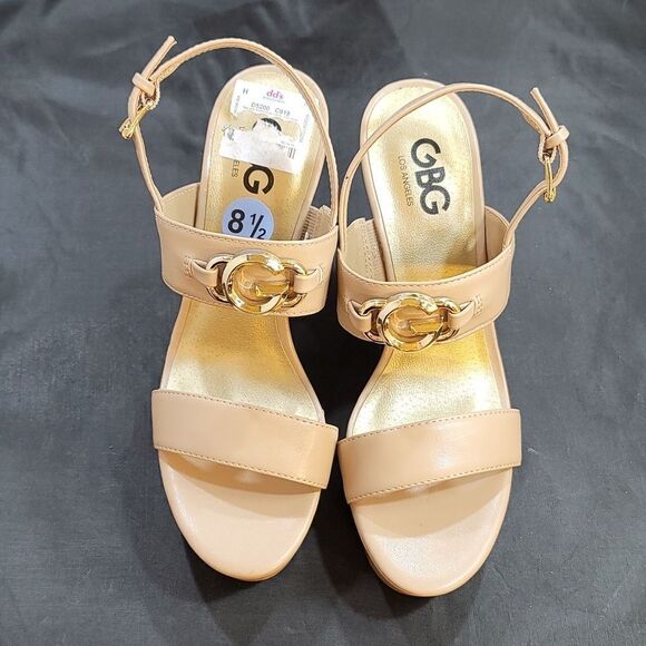 BRAND NEW GBG LOS ANGELES ESPADRILLE OPEN TOE WEDGE SANDAL - Picture 2 of 11